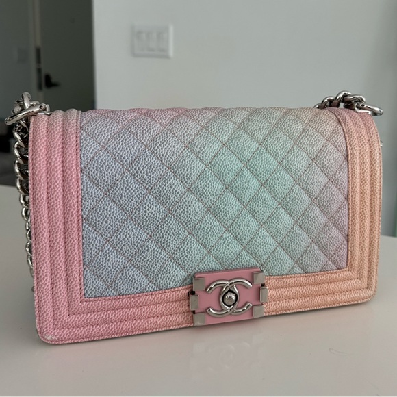 Chanel medium boy bag multicolor pastel - Picture 1 of 9